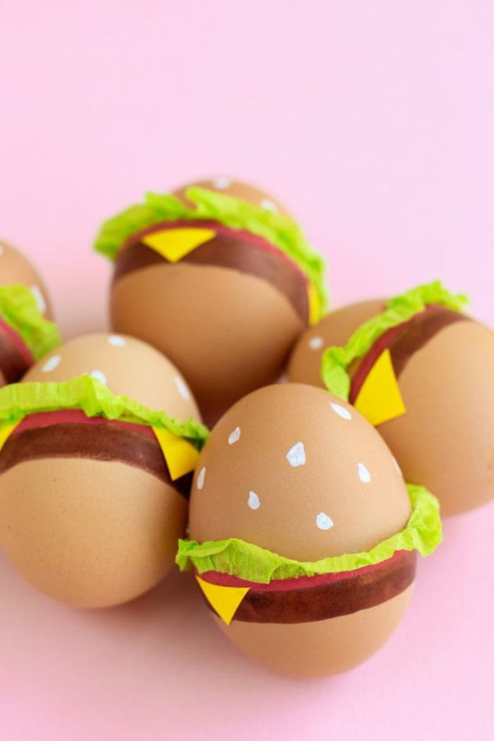 Ovos engraçados - você está com fome de hambúrgueres, mas você recebe ovos cozidos