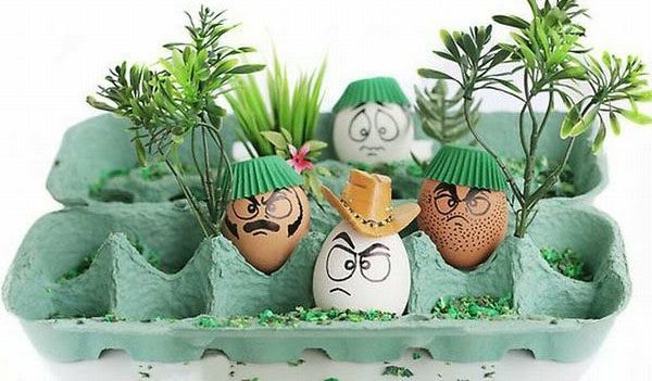 Funny Faces-on-the-egg-tilpasse egg-carton-