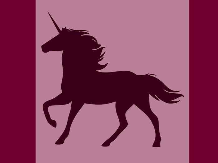divji unicorn z gostim dolgim ​​gromom in dolgim ​​repom ter dolgim ​​rogovom - sliko za unicorn
