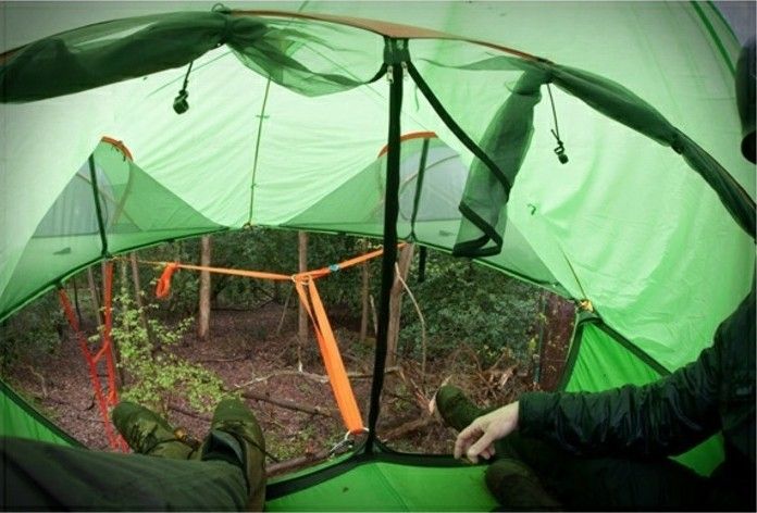 en-vakker-og-grønt-camping telt-skogen-wild-in