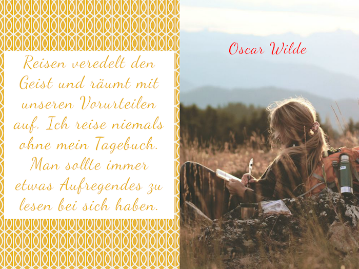 Tu nájdete obrázok s skvelým citátom od Oscara Wildea a mladou ženou s batohom