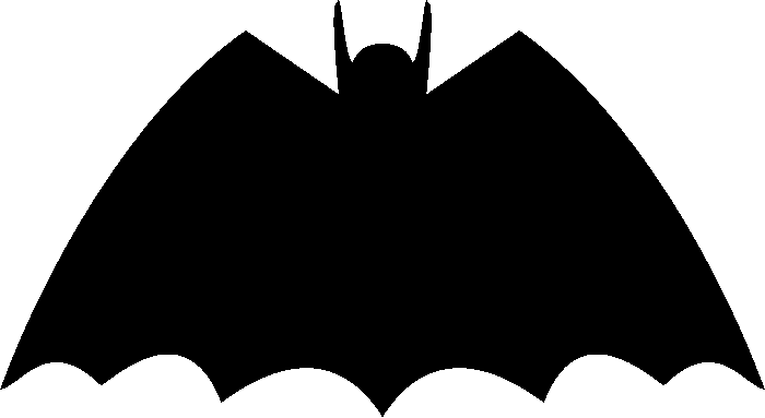 myšlienka na veľmi pekné čierne logo s lietajúcim batmanom