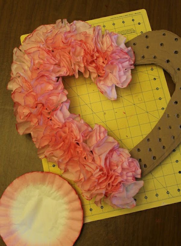 paprasta-Craft idėjos cool-širdis-su-rožinė rožių