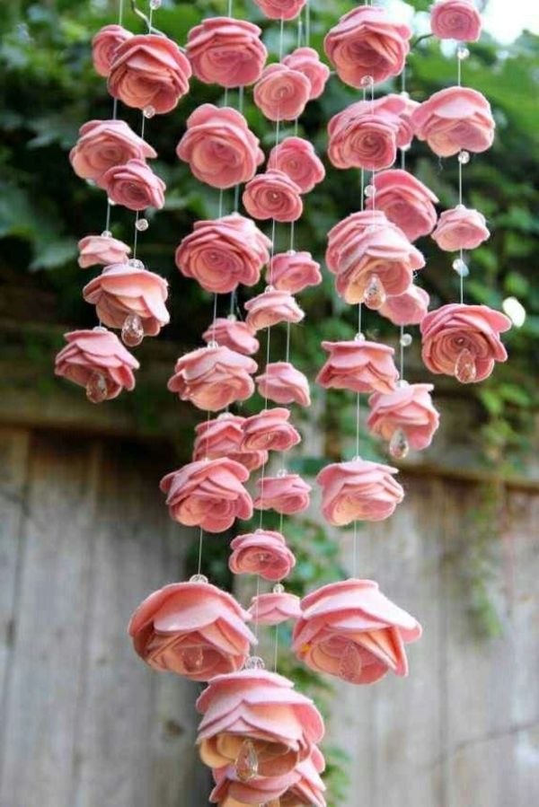 enkel hantverk idéer hängande Rosy-rosor