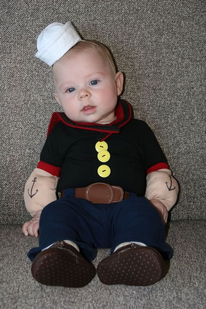 Halloween costume Idei pentru un copil - Popey cu tatuaje de ancoră