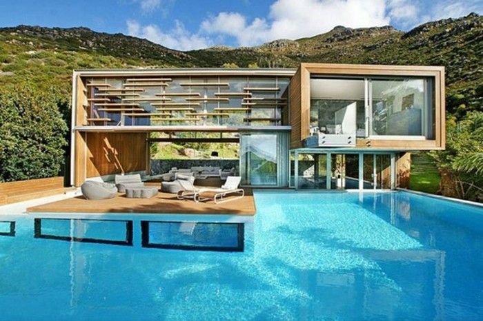 house-build-gång-modell-med-pool