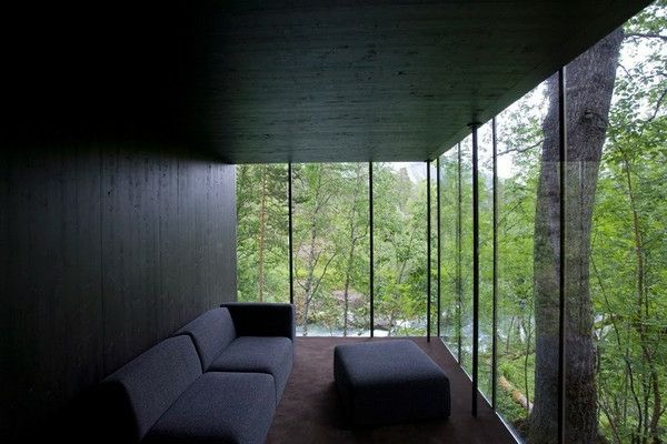 benzersiz minimalist mimari cam duvarlar