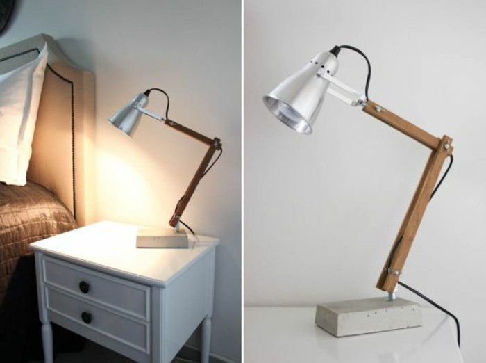 single-spálňa-lámp-s-zaujímavom-form-on-one nočnom stolíku