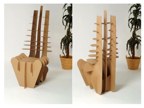 Ustanowienie pomysłów majstrować-z-kartonowych-kartonowych - krzesło