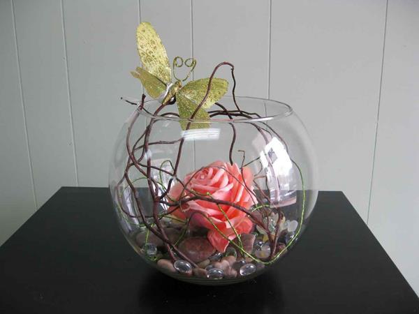 Unikátny dekorácie v skle Rose Sklenené dekorácie