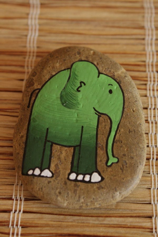 elefante-decoration idéia do projeto pedra-Gartendeko-idee