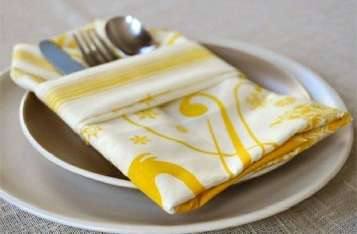 elegantna ideja prtičke v rumeno-belo