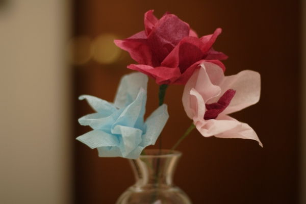 Elegant Paper Blomma i vas-storlek