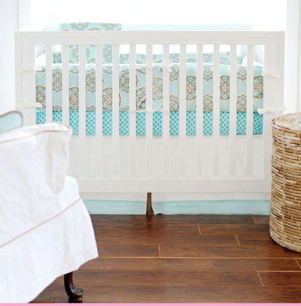 elegant-vackra sängkläder-sängkläder deco-baby room-design-blue-färg