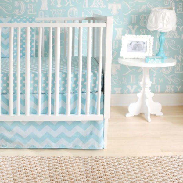 elegant-vackra sängkläder-sängkläder deco-baby room-design-in-blå-vit