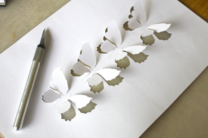 Elegantiškas dizainas-balta-drugeliai-Craft-idėjos-su popieriaus