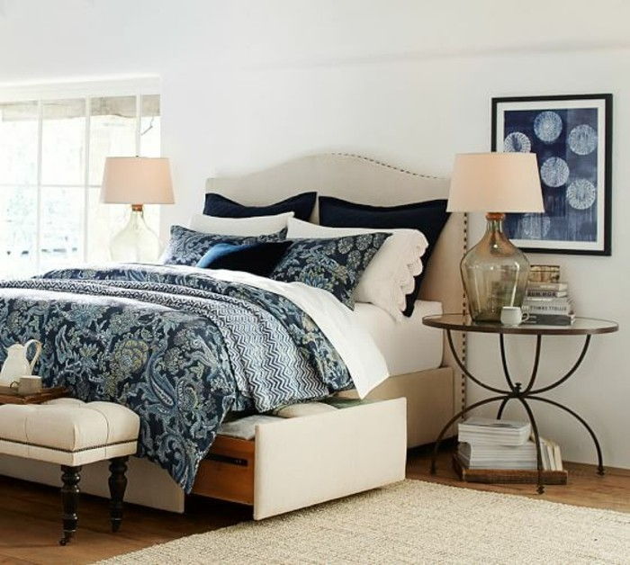 Elegant-modern capitonaje pat paturi de perete cu cutie alb-behind-