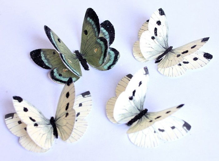 Eleganckie-motyle-DIY pomysły rzemieślniczych-z-papieru