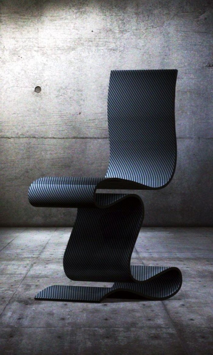 eleganten stol-v-črno-S prožno strukturo