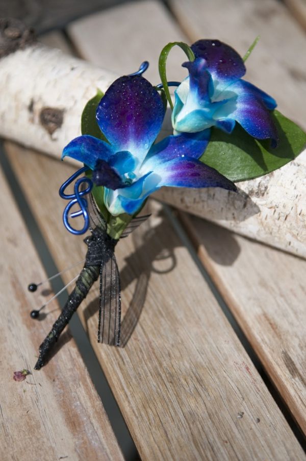 elegant Bouquet-of-blue-orchideeën-mooie-bloemstukken Bouquet