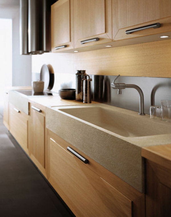 elegant-stein vask-for-kjøkken-moderne beige garderober