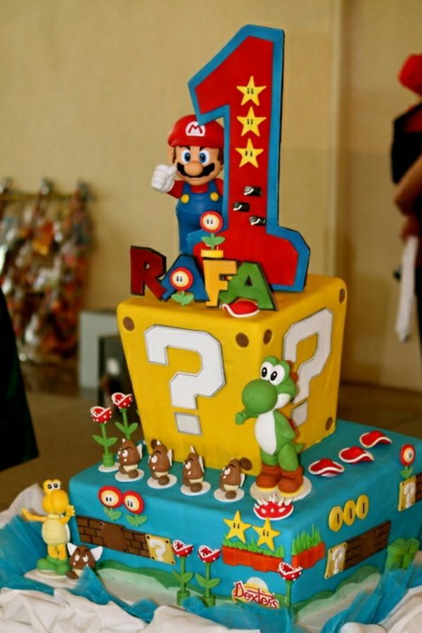úžasné-koláče-zdobiť - Birthday Party-deti-pra-koláče-order-Super-Mario znaky