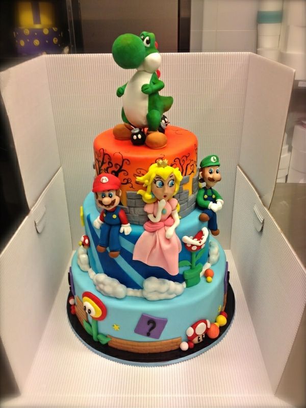úžasné - torty Dekorácie - birthday party-deti-pra-koláče-order-Super-Mario znaky