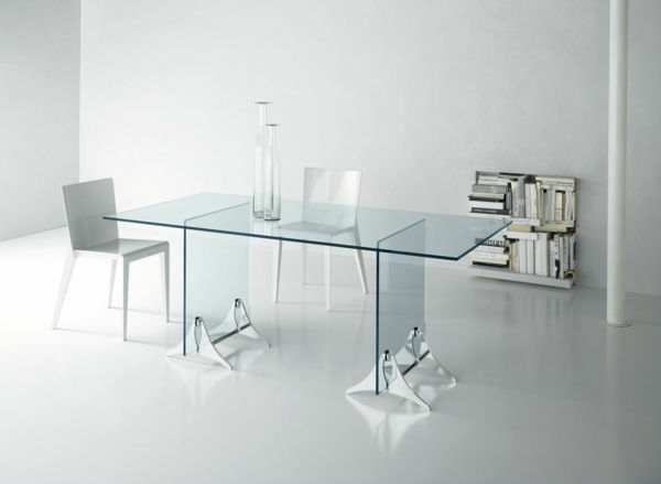 elegantný sklenený stolík