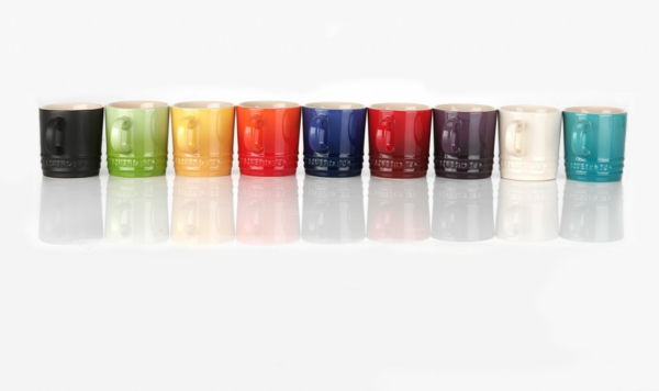 Espressokopper i mange forskjellige farger