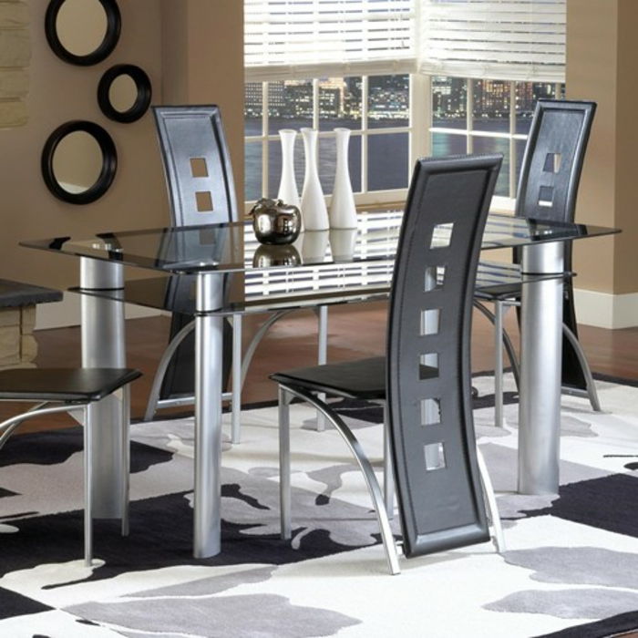 yemek masası-mutfak masa-of-cam-to-4-sandalyeler