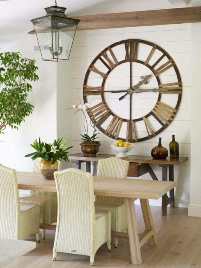 yemek odası-tasarım duvar saatlik odun bağbozumu