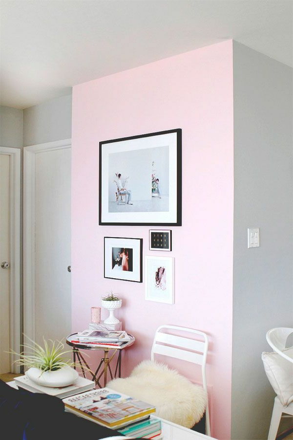 jedilnico-make-stena dizajn-v-svetlo roza odtenek