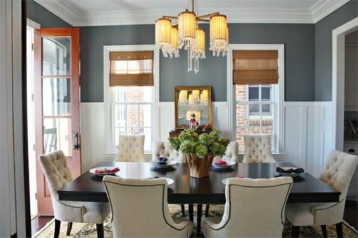 dining-vakre-make-moderne-design-grå-fargen på veggen