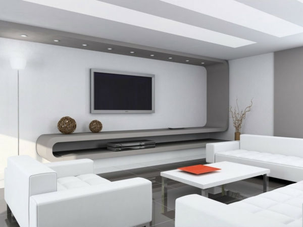Išskirtinis TV baldai-balta-modernus-gyvenamasis-in-