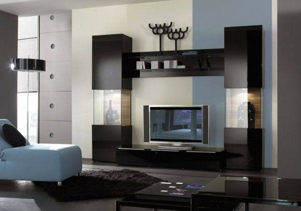 Išskirtinis TV baldai-in-tamsiai spalvos modernus