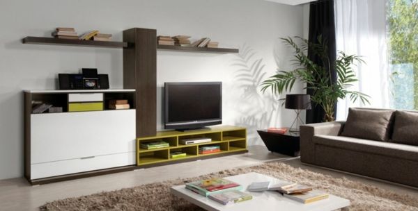exkluzívny televízny nábytok - moderný a krásny - s mäkkým kobercom
