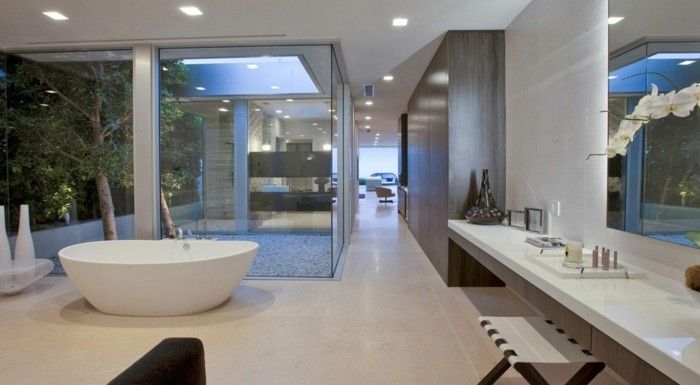 exótico-design-pé-no chuveiro em vidro luzes-em-casa de banho de teto