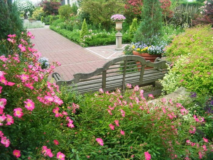 Eksotične Garden lep cvet grmovje banka britanski