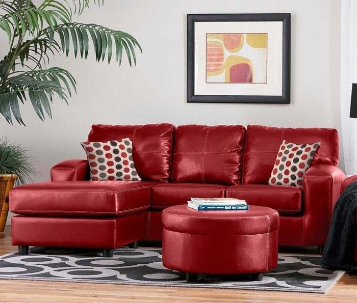 ekstravagante Red Couch Potato aksent i rommet