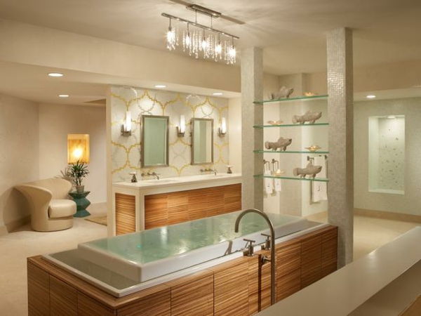 soffitto luci-moderno -Fantastico di design in bagno