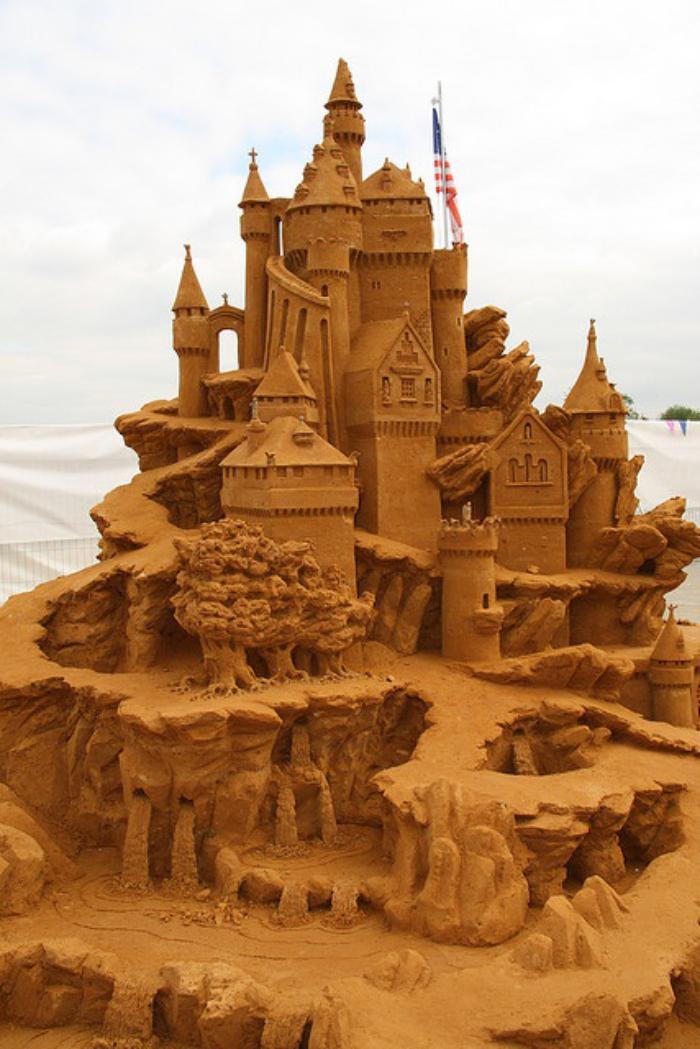 fantastisk sand skulptur av stor-Castle