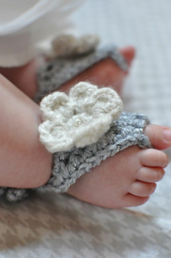 com-flores-de crochê sapatos-com-super-bela-design-crochet-grandes-prático-idéias-sweet-baby fantástica baby-shoes-