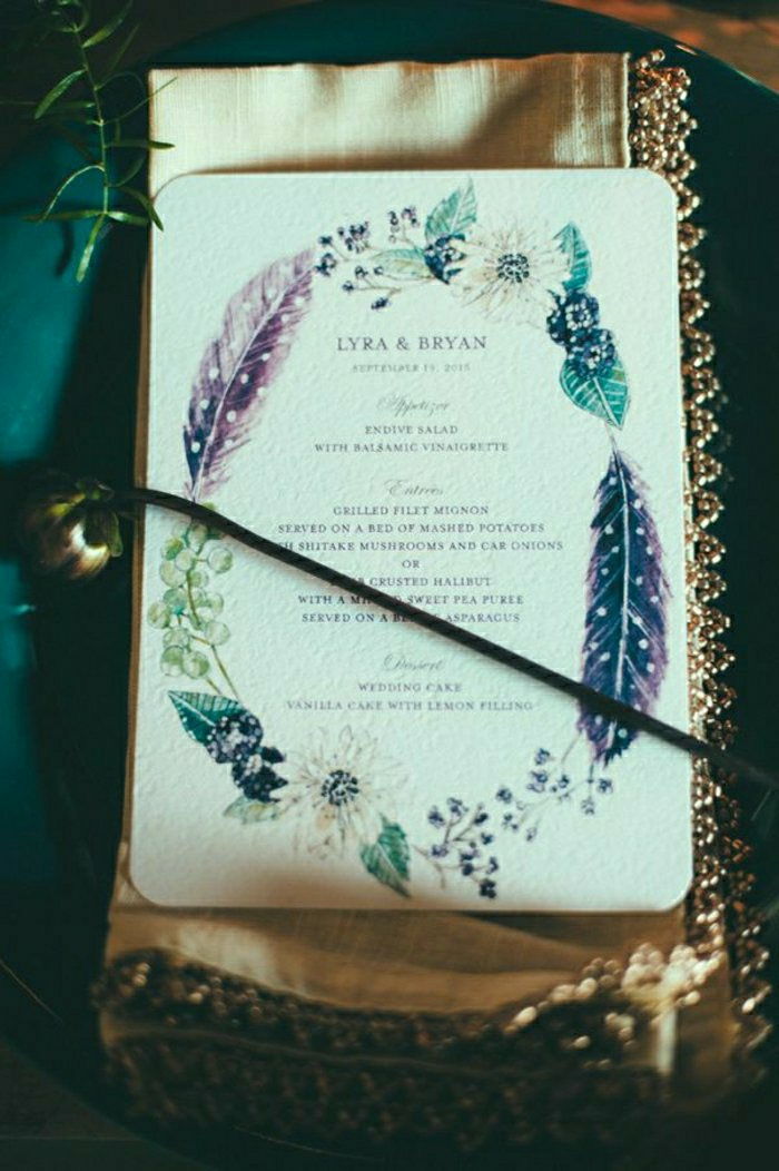 fantastisk-wedding-romantisk skrift Dekor Flower springer tegninger nostalgiske