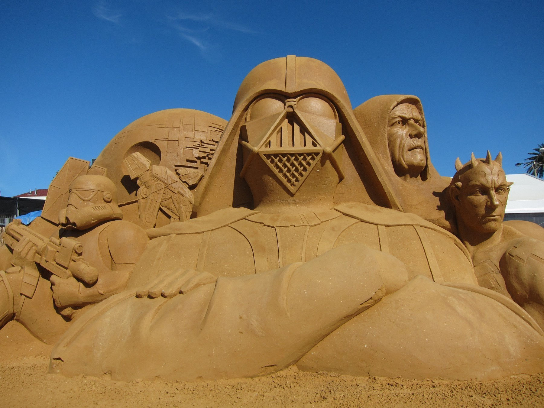 fantastisk realistiske-sand skulptur Star Wars tema