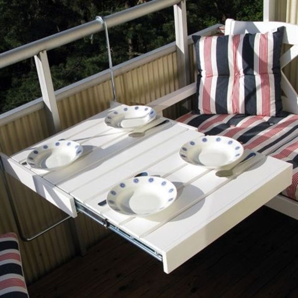 fantastiska hängande bord zum_Frühstücken för balkong-