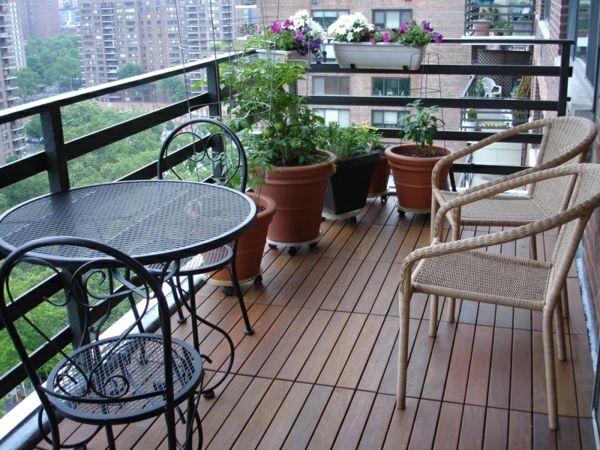 fantastic terasa-podea maro-culoare-stil de idei balcon