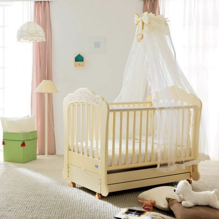 renk manolya-güzel-bebek odası-ile-a-tatlı-bebek yatağı