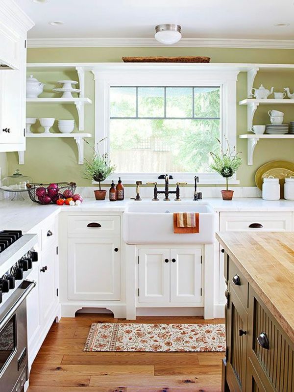 idee pentru culorile bucătăriei - design alb