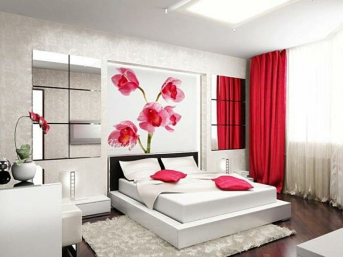 renk iç tasarım-zarif-beyaz yatak odalı