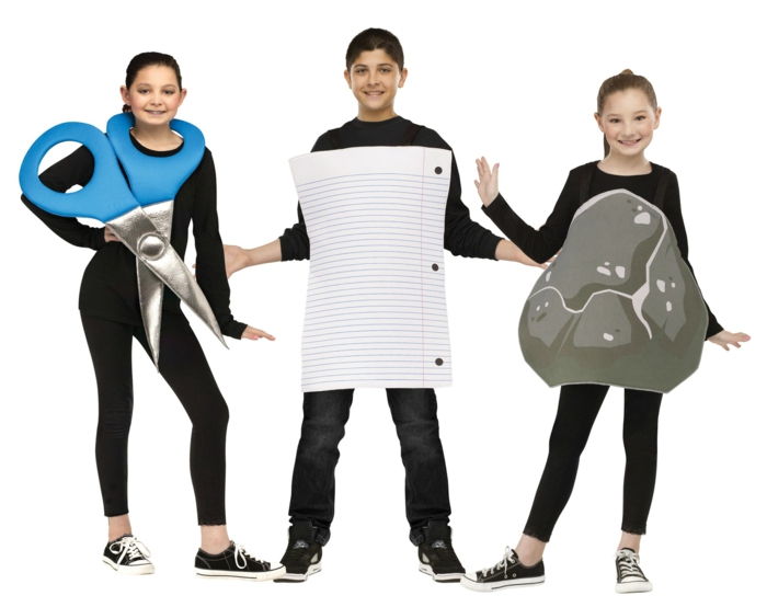 Saxar, sten, papper har sina fans - karnevalsgruppkläder